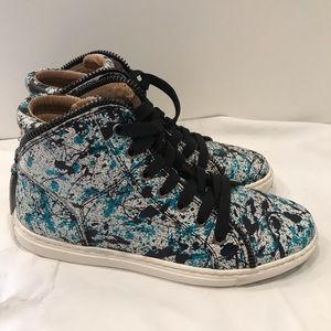 Splendid Sebastion Painted High Top Sneakers size 7 1/2